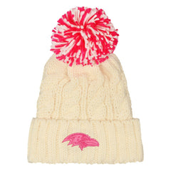 Outerstuff Girls Cable Cuffed Knit Hat with Pom - Baltimore Ravens
