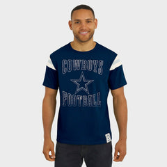 Darius Rucker Collection Distressed Throwback Shoulder Stripe T-Shirt - Dallas Cowboys