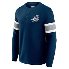 Darius Rucker Collection Waffle-Knit Raglan Long Sleeve Henley T-Shirt - Dallas Cowboys