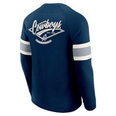 Darius Rucker Collection Waffle-Knit Raglan Long Sleeve Henley T-Shirt - Dallas Cowboys