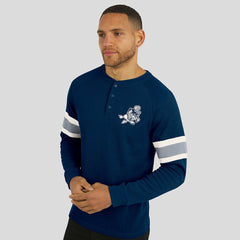 Darius Rucker Collection Waffle-Knit Raglan Long Sleeve Henley T-Shirt - Dallas Cowboys