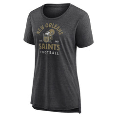Women's Vintage Arch Tri-Blend T-Shirt - New Orleans Saints