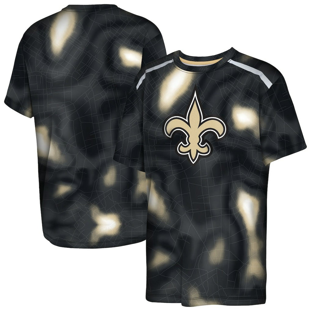 Outerstuff Youth End Zone Dri-Tek T-Shirt - New Orleans Saints