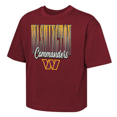 Outerstuff Girls Youth Big City Boxy T-Shirt - Washington Commanders