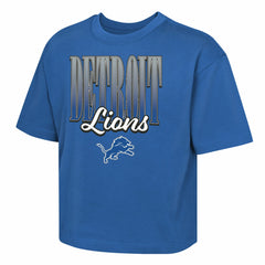 Outerstuff Girls Youth Big City Boxy T-Shirt - Detroit Lions