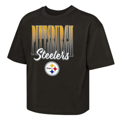 Outerstuff Girls Youth Big City Boxy T-Shirt - Pittsburgh Steelers