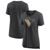 NHL Gray Pittsburgh Penguins Women's Slow Whistle Tri-Blend T-Shirt