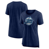 NHL Navy Winnipeg Jets Women's Slow Whistle Tri-Blend T-Shirt