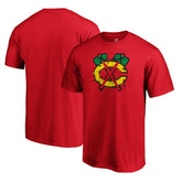 NHL Red Chicago Blackhawks Splatter Logo T-Shirt