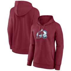 NHL Burgundy Colorado Avalanche Women's Primary Logo Pullover Hoodie