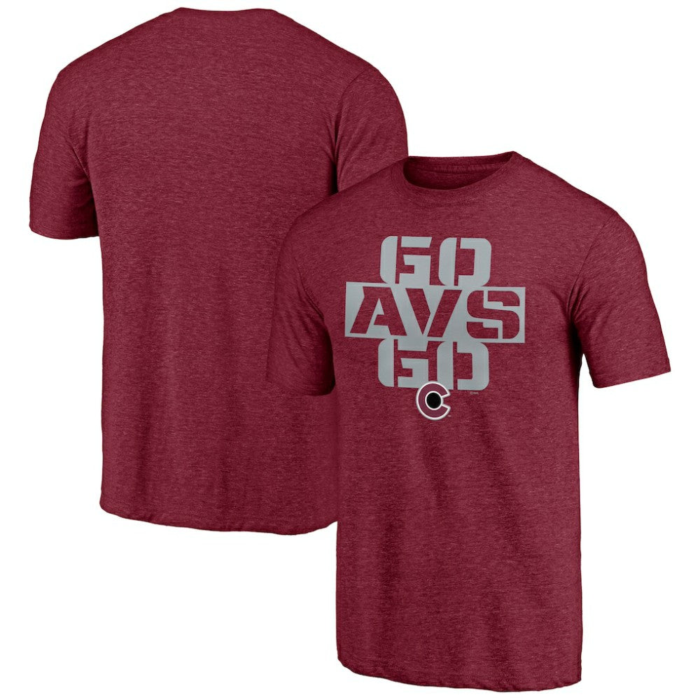 NHL Burgundy Colorado Avalanche Shoot to Score Tri-Blend T-Shirt