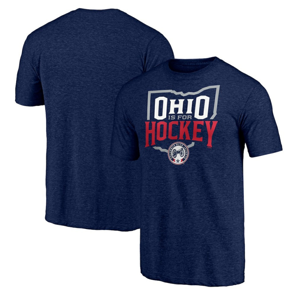 NHL Navy Columbus Blue Jackets Shoot to Score Tri-Blend T-Shirt