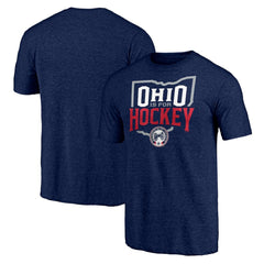 NHL Navy Columbus Blue Jackets Shoot to Score Tri-Blend T-Shirt