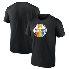 NHL Black Edmonton Oilers Oilers Pride T-Shirt