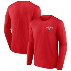 NHL Red Florida Panthers Team Lockup Long Sleeve T-Shirt