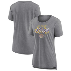 NHL Gray Los Angeles Kings Women's Hit the Ice Tri-Blend T-Shirt