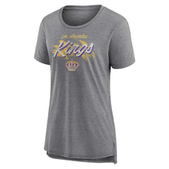 NHL Gray Los Angeles Kings Women's Hit the Ice Tri-Blend T-Shirt