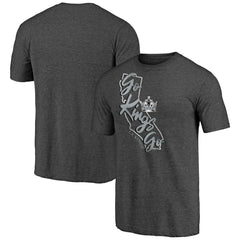 NHL Charcoal Los Angeles Kings Shoot to Score Tri-Blend T-Shirt