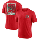 NHL Red New Jersey Devils Earnest Will Tri-Blend T-Shirt