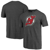 NHL Charcoal New Jersey Devils Distressed Tri-Blend T-Shirt