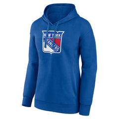 NHL Blue New York Rangers Women's Primary Logo Pullover Hoodie