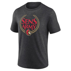 NHL Charcoal Ottawa Senators Shout Out Tri-Blend T-Shirt