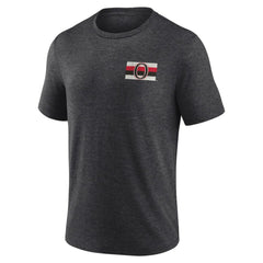 NHL Charcoal Ottawa Senators Earnest Will Tri-Blend T-Shirt