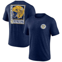 NHL Navy Pittsburgh Penguins Earnest Will Tri-Blend T-Shirt