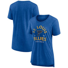 NHL Blue St. Louis Blues Women's Vintage Arch Tri-Blend T-Shirt