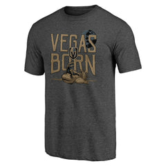NHL Charcoal Vegas Golden Knights Shoot to Score Tri-Blend T-Shirt
