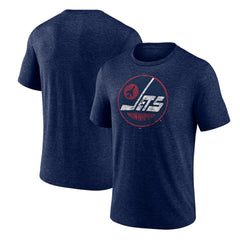 NHL Navy Winnipeg Jets Wheelhouse Tri-Blend T-Shirt