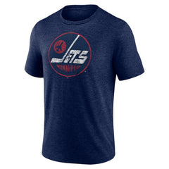 NHL Navy Winnipeg Jets Wheelhouse Tri-Blend T-Shirt