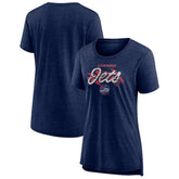 NHL Navy Winnipeg Jets Women's Hit the Ice Tri-Blend T-Shirt