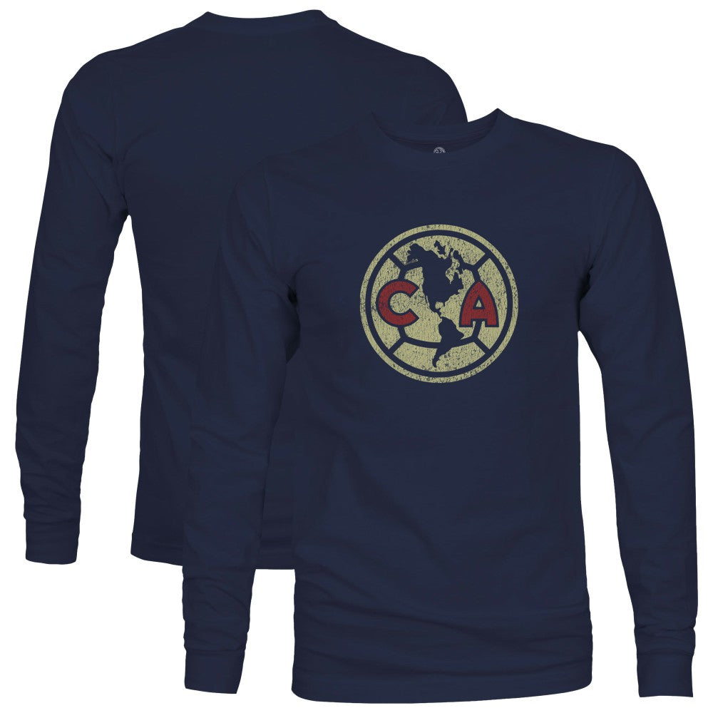 Club America 1863FC Color Badge Long Sleeve T-Shirt - Navy