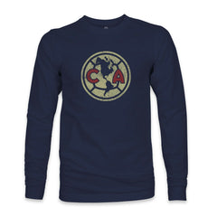 Club America 1863FC Color Badge Long Sleeve T-Shirt - Navy
