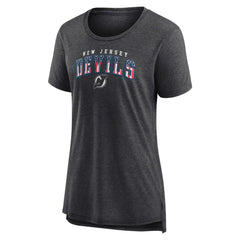 NHL Gray New Jersey Devils Women's Proud Tri-Blend T-Shirt