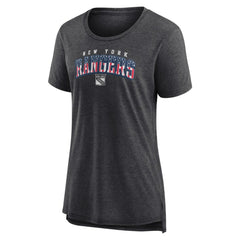 NHL Gray New York Rangers Women's Proud Tri-Blend T-Shirt