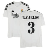 Roberto Carlos Real Madrid Autographed 2024-25 White Home Jersey - Fanatics BAS