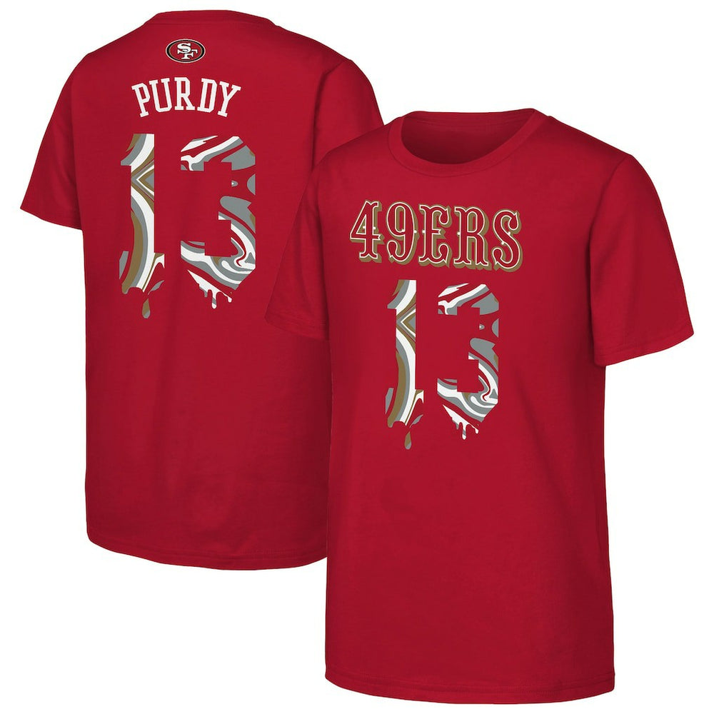 Brock Purdy Outerstuff Youth Mainliner Drip Player Name & Number T-Shirt - San Francisco 49ers