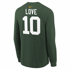 Jordan Love Youth Player Name & Number Long Sleeve T-Shirt - Green Bay Packers