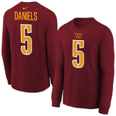 Jayden Daniels Youth Player Name & Number Long Sleeve T-Shirt - Washington Commanders