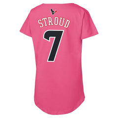 C.J. Stroud Outerstuff Girls Youth Player Name & Number T-Shirt - Houston Texans