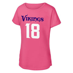 Justin Jefferson Outerstuff Girls Youth Player Name & Number T-Shirt - Minnesota Vikings
