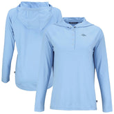 Cutter & Buck Women's Coastline Epic Comfort Eco Recycled Long Sleeve Hoodie T-Shirt - Denver Broncos