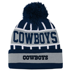 Outerstuff Youth Go Fast Cuffed Knit Hat with Pom - Dallas Cowboys