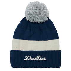 Outerstuff Youth Modern Fan Cuffed Knit Hat with Pom - Dallas Cowboys