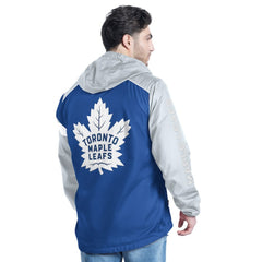 NHL Blue/Gray Toronto Maple Leafs G-III Sports by Carl Banks Lateral Half-Zip Hoodie Jacket