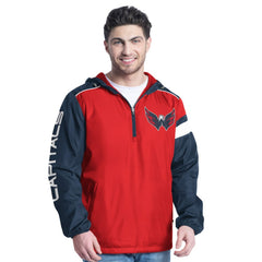 NHL Red/Navy Washington Capitals G-III Sports by Carl Banks Lateral Half-Zip Hoodie Jacket