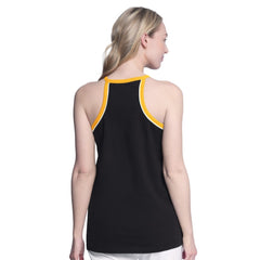 NHL Black Boston Bruins G-III 4Her by Carl Banks Women's Curveball Racerback Scoop Neck Slub Tank Top