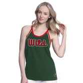 NHL Green Minnesota Wild G-III 4Her by Carl Banks Women's Curveball Racerback Scoop Neck Slub Tank Top